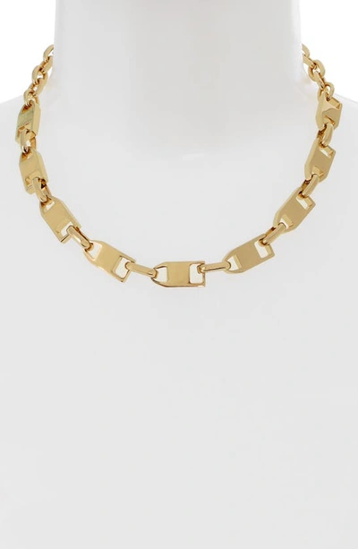 Shop Allsaints Zipper Collar Necklace In Gold