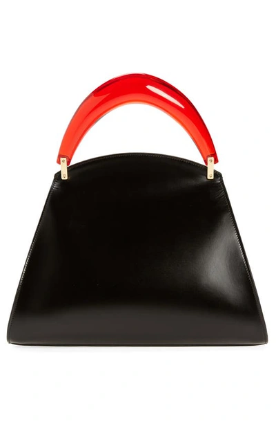 Ferragamo Prism Leather Top Handle Bag