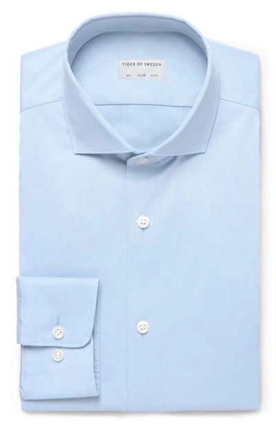Shop Tiger Of Sweden Farrell 5 Slim Fit Button-up Shirt In Pale Blue