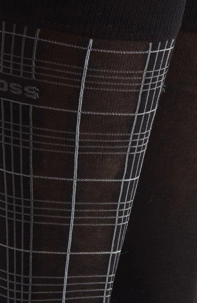 Shop Hugo Boss Boss Check Cotton Blend Socks In Black
