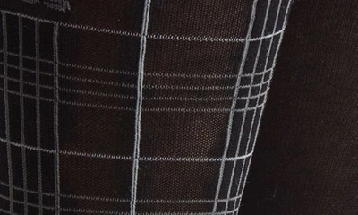 Shop Hugo Boss Check Cotton Blend Socks In Black