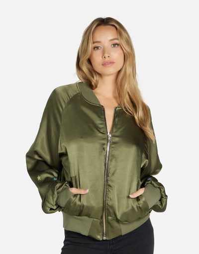 Lauren Moshi Mckay Vintage Eagle In Military/orange