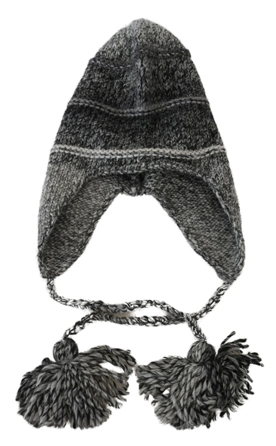 Shop Dolce & Gabbana Gray Warm Fleece Ear Flaps Knit Beanie Men's Hat
