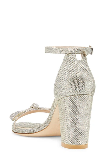 Shop Stuart Weitzman Nearlynude Ankle Strap Sandal In Platino