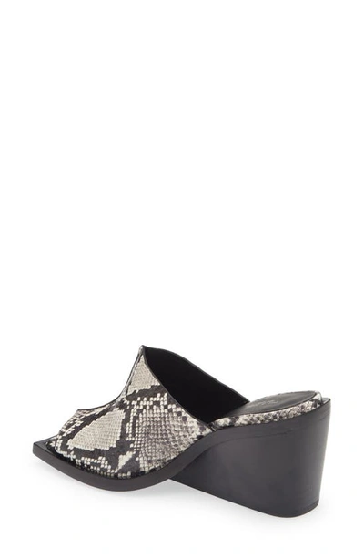 Shop Rag & Bone Santiago Snakeskin Embossed Wedge Sandal In White Snake