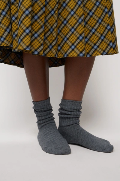Danielle Guizio Ny Cozy Socks In Heather Grey