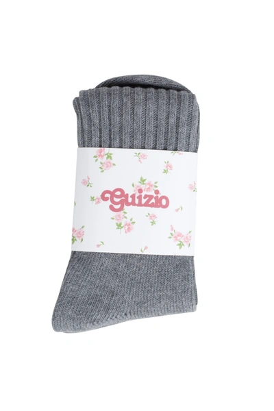Danielle Guizio Ny Cozy Socks In Heather Grey