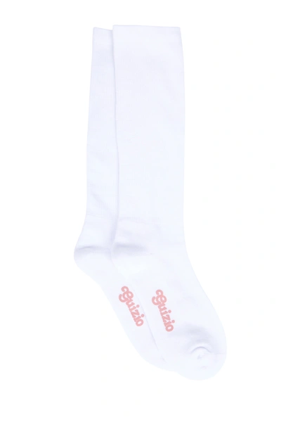 Danielle Guizio Ny Crew Socks In Cream