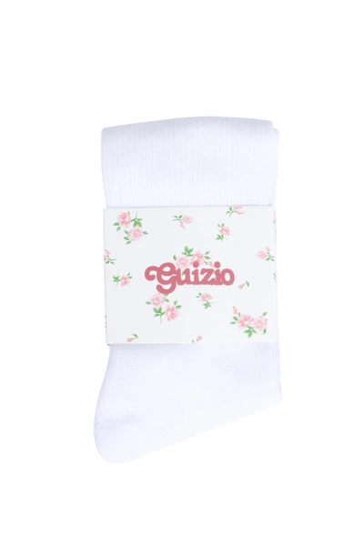Danielle Guizio Ny Crew Socks In Cream