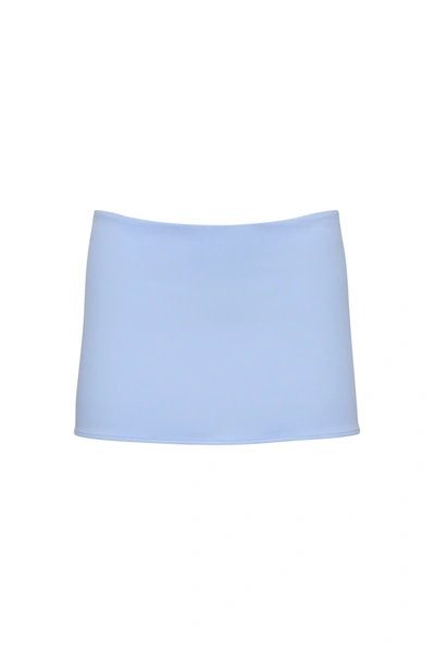 Danielle Guizio Ny Micro Mini Stretch Skirt In Baby Blue