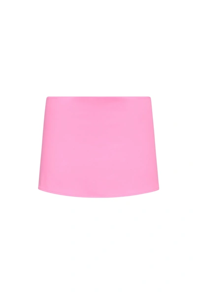 Shop Danielle Guizio Ny Micro Mini Stretch Skirt In Sweet Pink