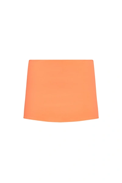 Shop Danielle Guizio Ny Micro Mini Stretch Skirt In Tangerine