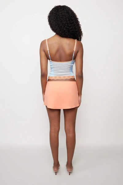 Shop Danielle Guizio Ny Micro Mini Stretch Skirt In Tangerine