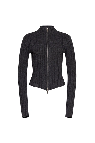 Danielle Guizio Ny Nell Zip Up In Charcoal