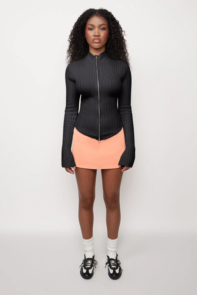 Danielle Guizio Ny Nell Zip Up In Charcoal