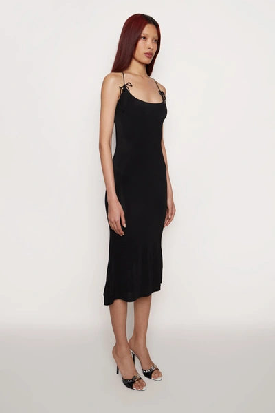 Shop Danielle Guizio Ny Slinky Midi Dress In Black