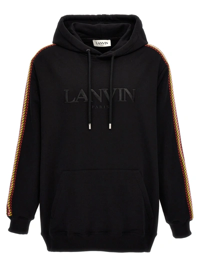 Shop Lanvin Bands Hoodie Sweatshirt Black