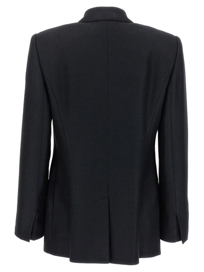 Shop Chloé Double-breasted Blazer With Gold Buttons Jackets Black