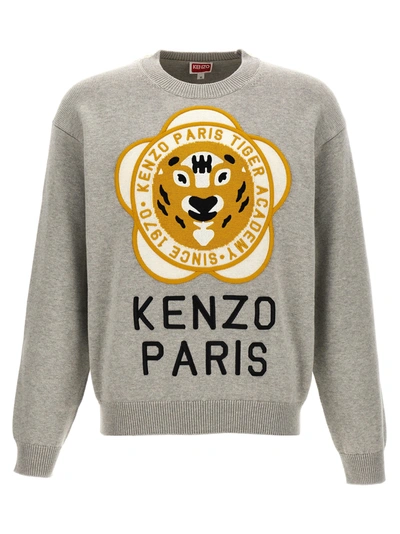 Shop Kenzo Tiger Academy Sweater, Cardigans Gray