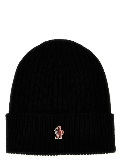 Shop Moncler Logo Patch Cap Hats Black