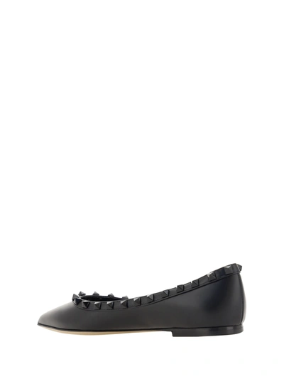 Shop Valentino Garavani Rockstud Ballerinas