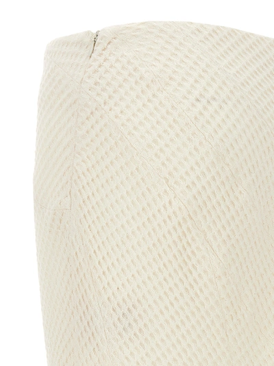 Shop A.w.a.k.e. Waffle Weave Textured Long Skirt Skirts White