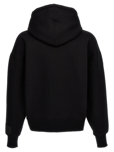 Shop Ami Alexandre Mattiussi Cotton Hoodie Sweatshirt Black