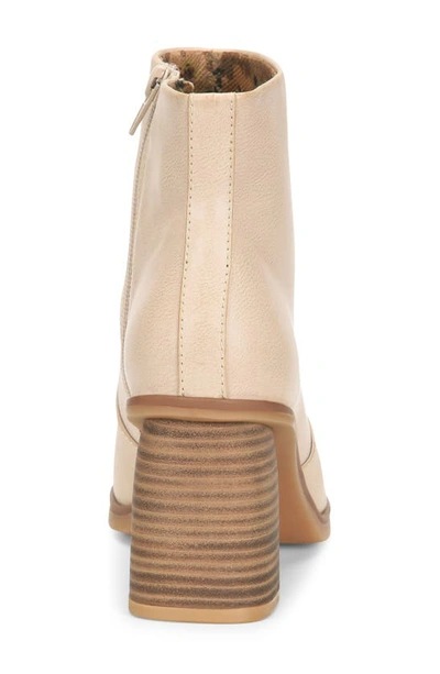 Korks Destiny Block Heel Bootie In Cream