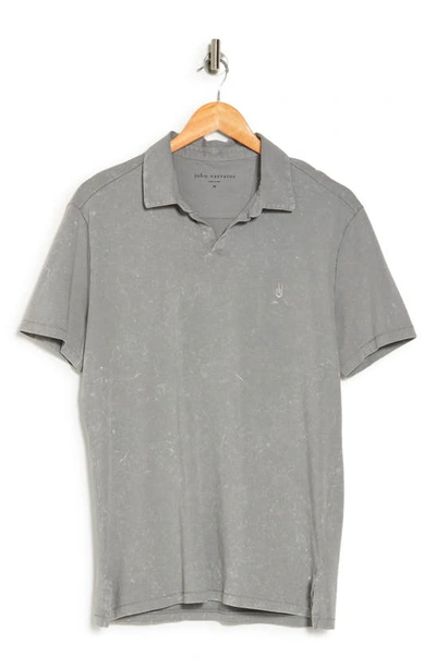 Shop John Varvatos Marble Wash Polo In Med Grey