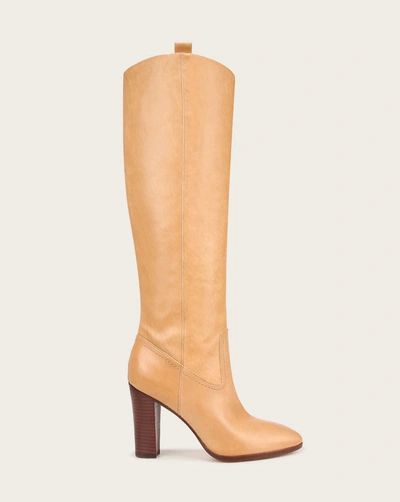 Shop Veronica Beard Vesper Leather Knee-high Boot In Natural