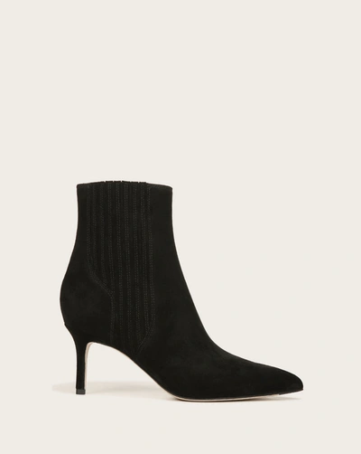 Shop Veronica Beard Lisa Suede Mid-heel Bootie In Black