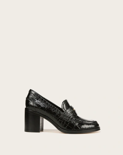 Shop Veronica Beard Penny Loafer Heel In Black