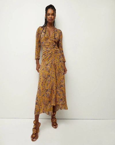 Shop Veronica Beard Ferrara Dress In Saffron Multi