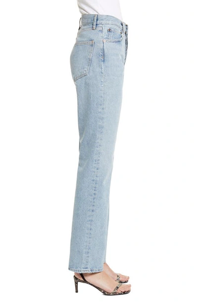 Shop Agolde Lana Organic Cotton Straight Leg Jeans In Riptide