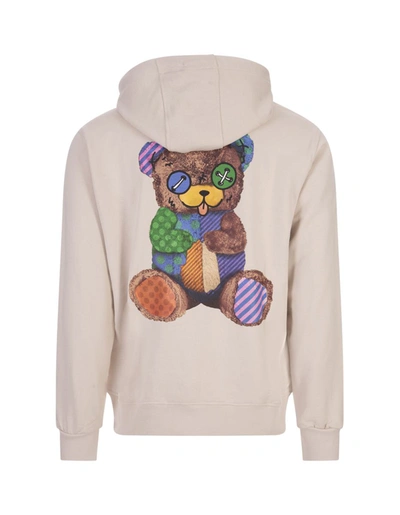 Shop Barrow Dove " Bear With Me" Hoodie In Brown