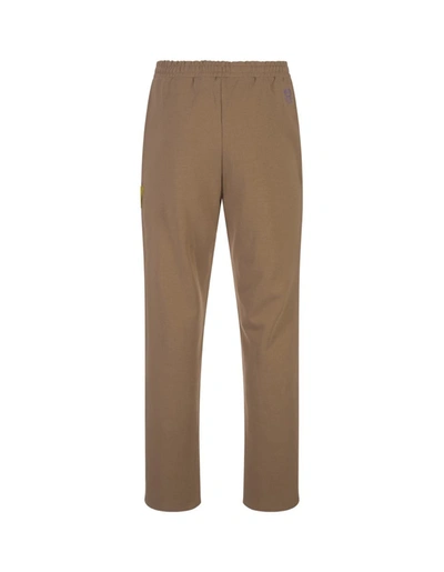 Shop Barrow Burnt Sand Track Pants With Logo In Brown