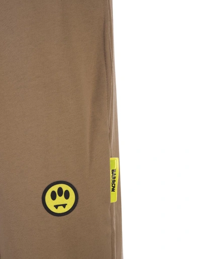 Shop Barrow Burnt Sand Track Pants With Logo In Brown
