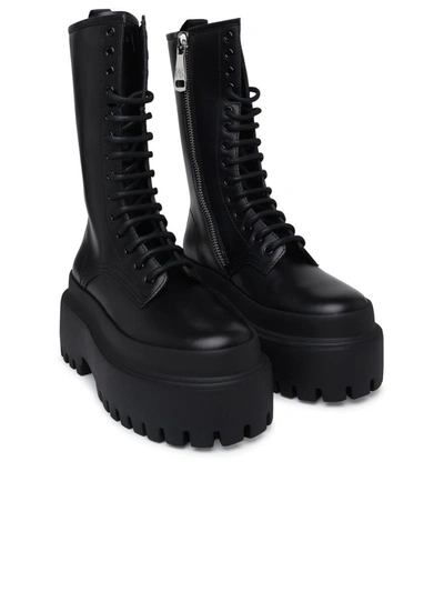 Shop Dolce & Gabbana Black Calf Leather Boots