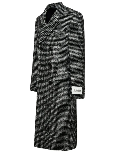 Shop Dolce & Gabbana Two-tone Wool Blend Coat In Black