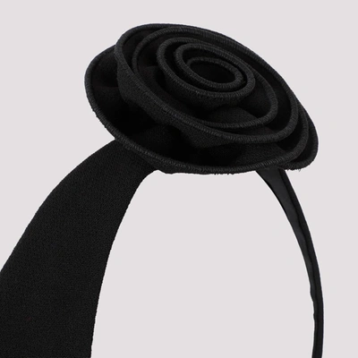 Shop Magda Butrym Floral Cut-out Mini Wool Dress In Black