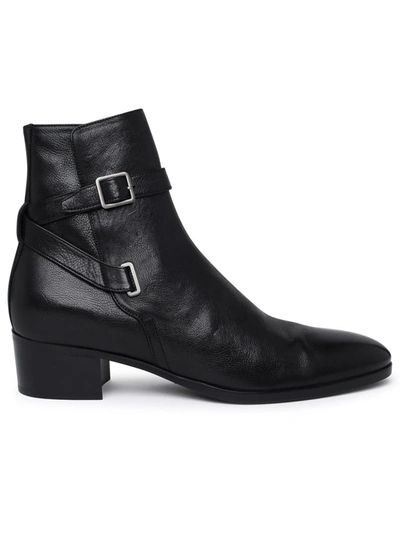 Saint Laurent Man Stivaletto Dorian In Black | ModeSens