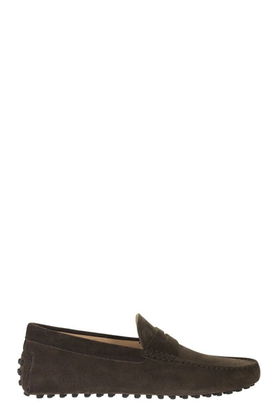Tod's Gommino Leather Loafer In Dark Brown
