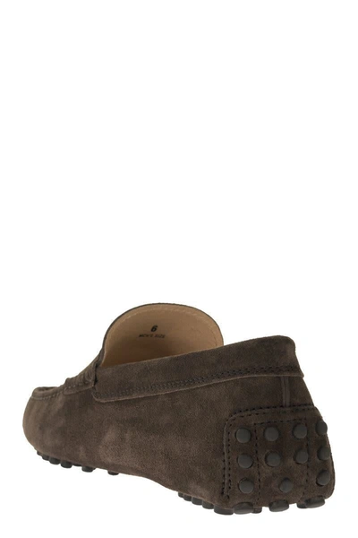 Tod's Gommino Leather Loafer In Dark Brown