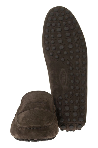 Tod's Gommino Leather Loafer In Dark Brown