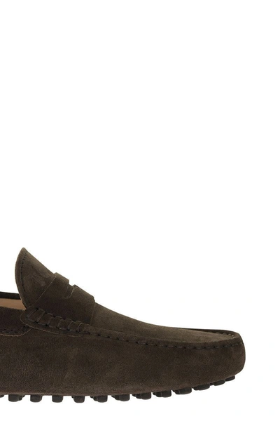 Tod's Gommino Leather Loafer In Dark Brown