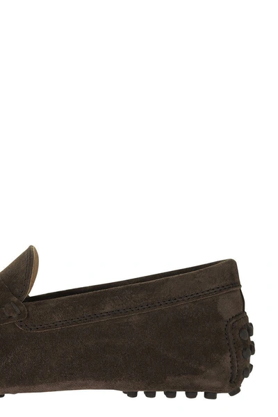 Tod's Gommino Leather Loafer In Dark Brown