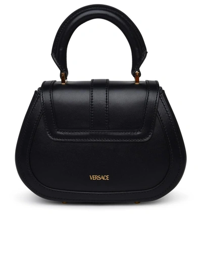 Shop Versace Black Leather 'greca Goddess' Mini Bag