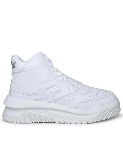 Shop Versace 'greek Odyssey' High Sneakers In White
