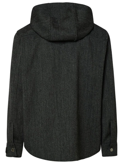 Shop Versace Black Virgin Wool Jacket