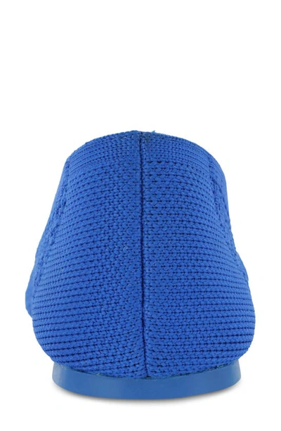 Shop Mia Lovi Knit Pointed Toe Flat In Cobalt